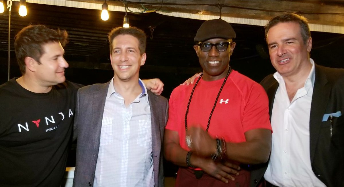 gonynja's tweet image. .@nynjapp co-founders enjoying a beautiful evening in Old San Juan #PuertoRico with new friend @wesleysnipes during #RestartWeek #CoinAgenda @maandihouse @TalonOfGodBook #wesleysnipes #NYNJA