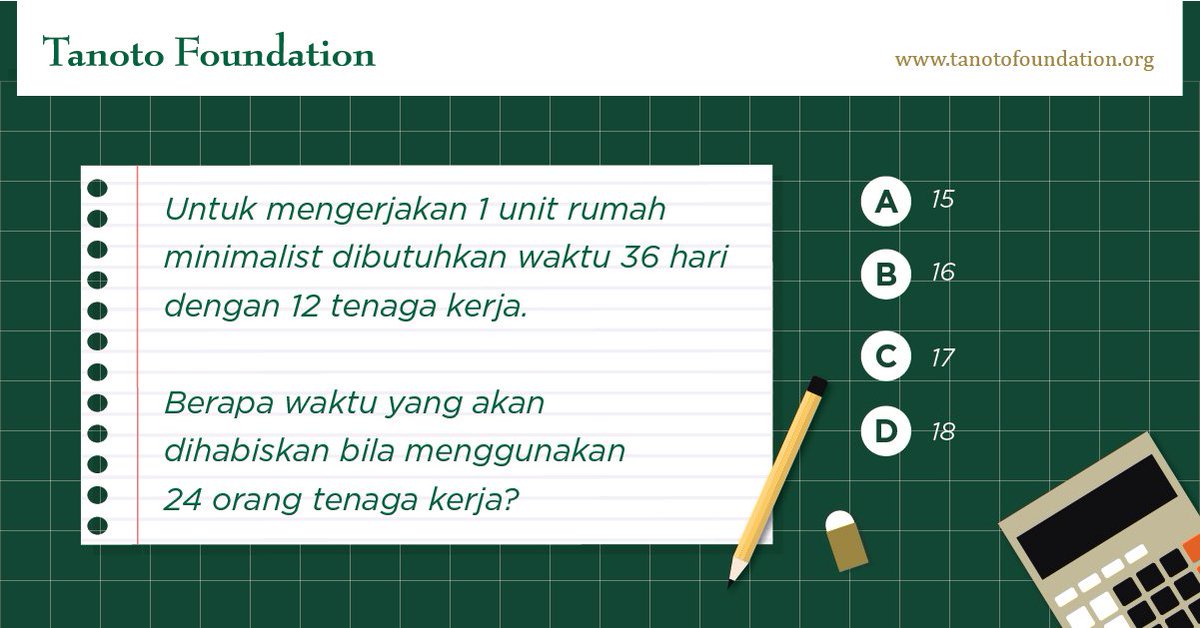 Selamat pagi T-Friends!
Mumpung masih pagi yuk latih otakmu dengan berhitung
#math #matematika #quiz