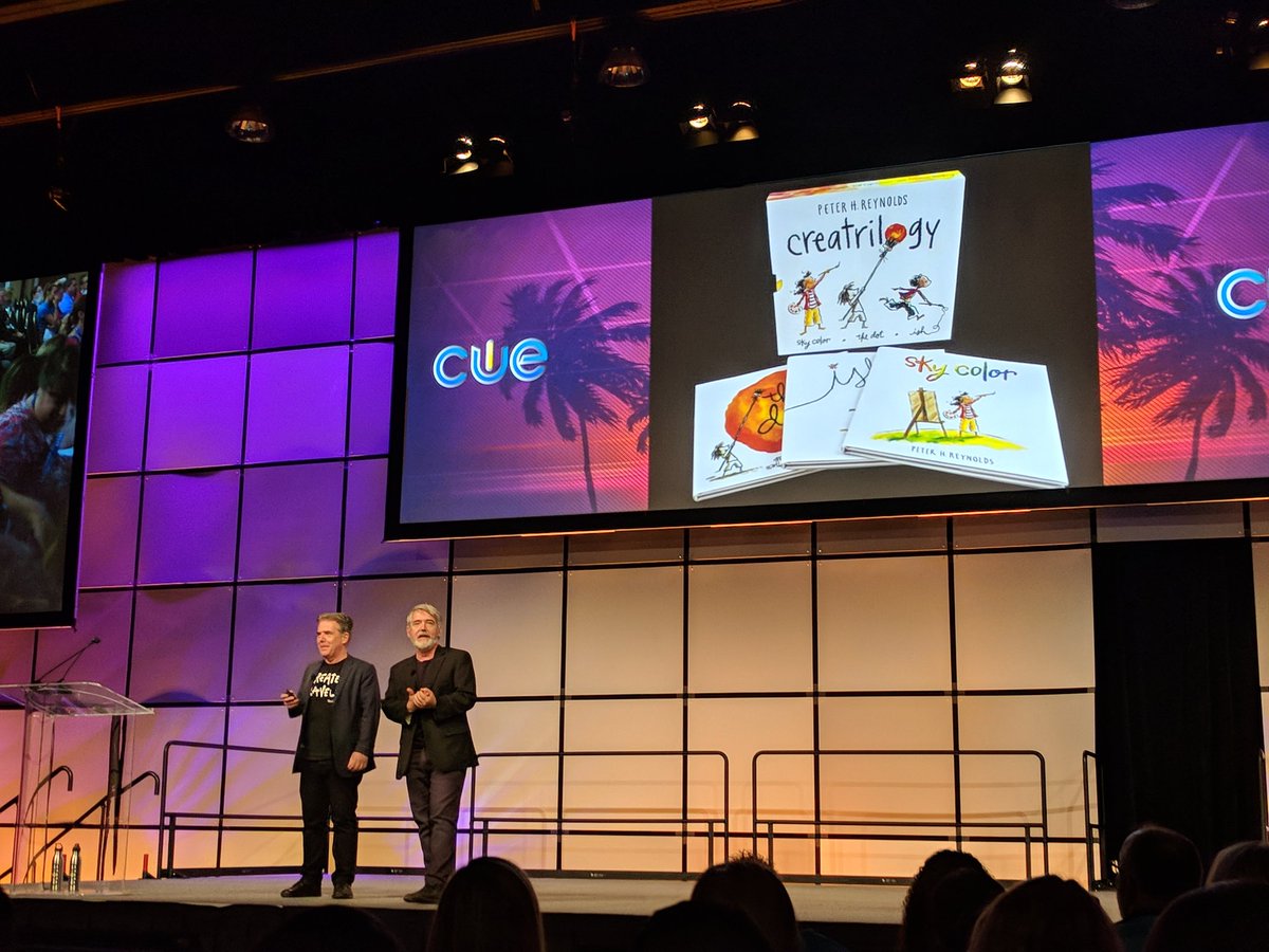Let's stop teaching practices that stifle the creativity out of children, and start nurturing the creativity within them! Such an inspiring Keynote by the Reynolds brothers. #CUE18 #staycreativeforlife #inspire