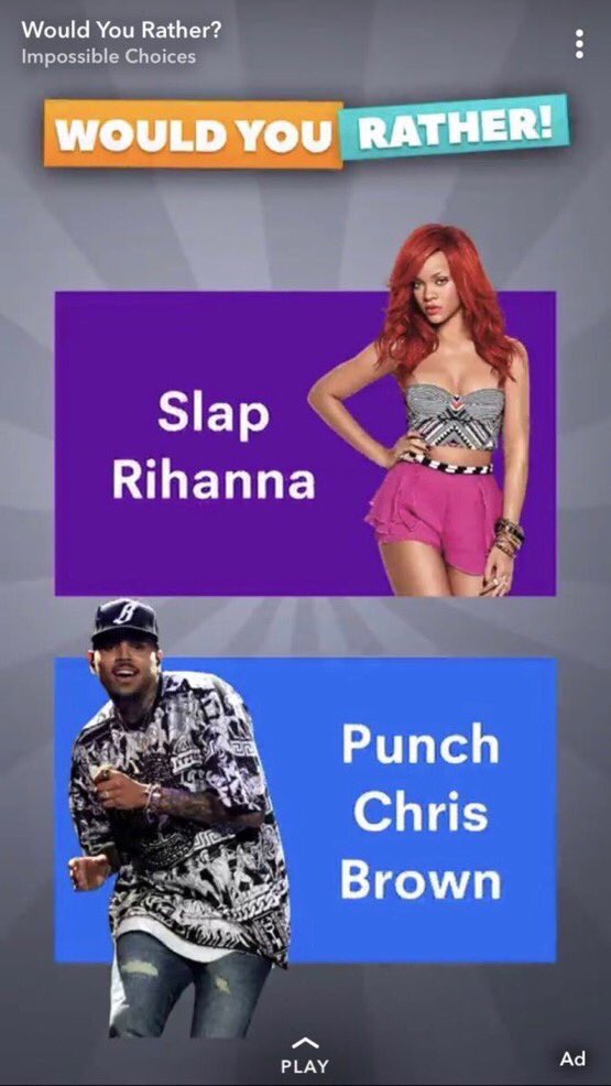 toujoula's tweet photo. . @Snapchat 🤨 vs @rihanna #SnapchatFailed https://t.co/DPvNujjeTG