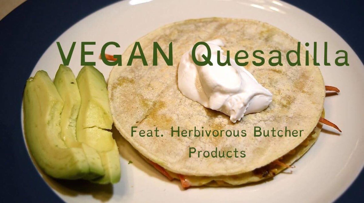 ARiceReviews's tweet photo. I tried something different and put a recipe video up!! It features some @TheHerbivorousB products! Check it out and tell me what you think! https://t.co/FBZmnTqhKW No, I’m not sponsored. I just really like their food!! #vegan #veganfoods #veganrecipe #veganquesadilla #mnvegans https://t.co/uyxiNB7oos