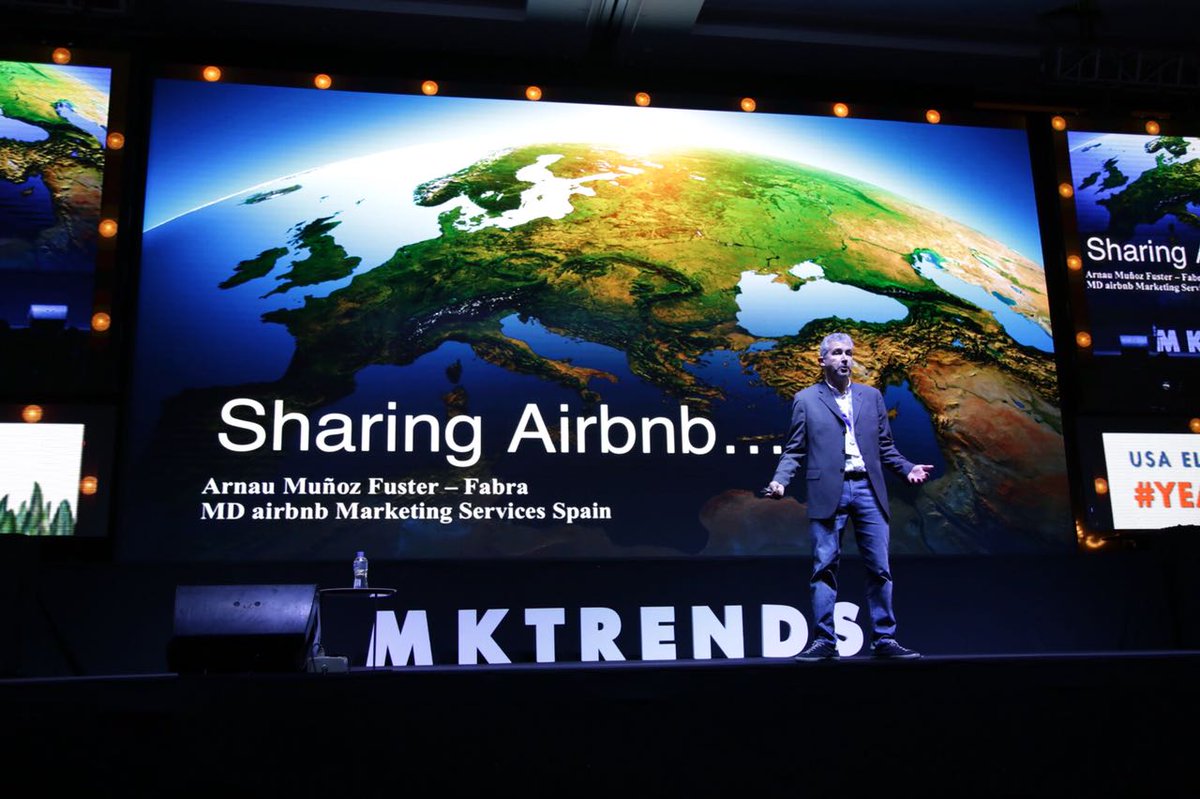 trends_py's tweet photo. ❰❰ La tercera parte de nuestros ingenieros se dedican a generar confianza ❱❱ Arnaldo Muñoz de Airbnb  #YearToDisrupt https://t.co/oordZEja9G