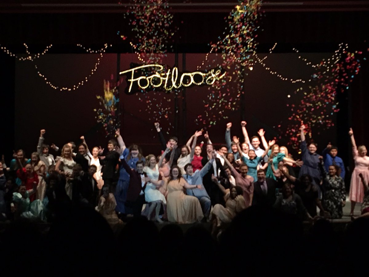 austinjtruex's tweet photo. A year ago today was the opening night of NHS "Footloose," marking the birth of the iconic trio: Garvin, Bickle, and Jeter. Never forget to cut loose y'all! 🤠 https://t.co/7nR9tcGkF1