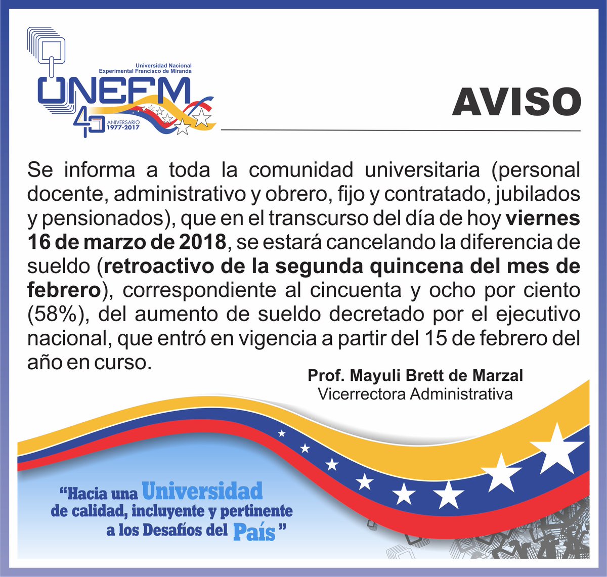 AVISO DE PAGO