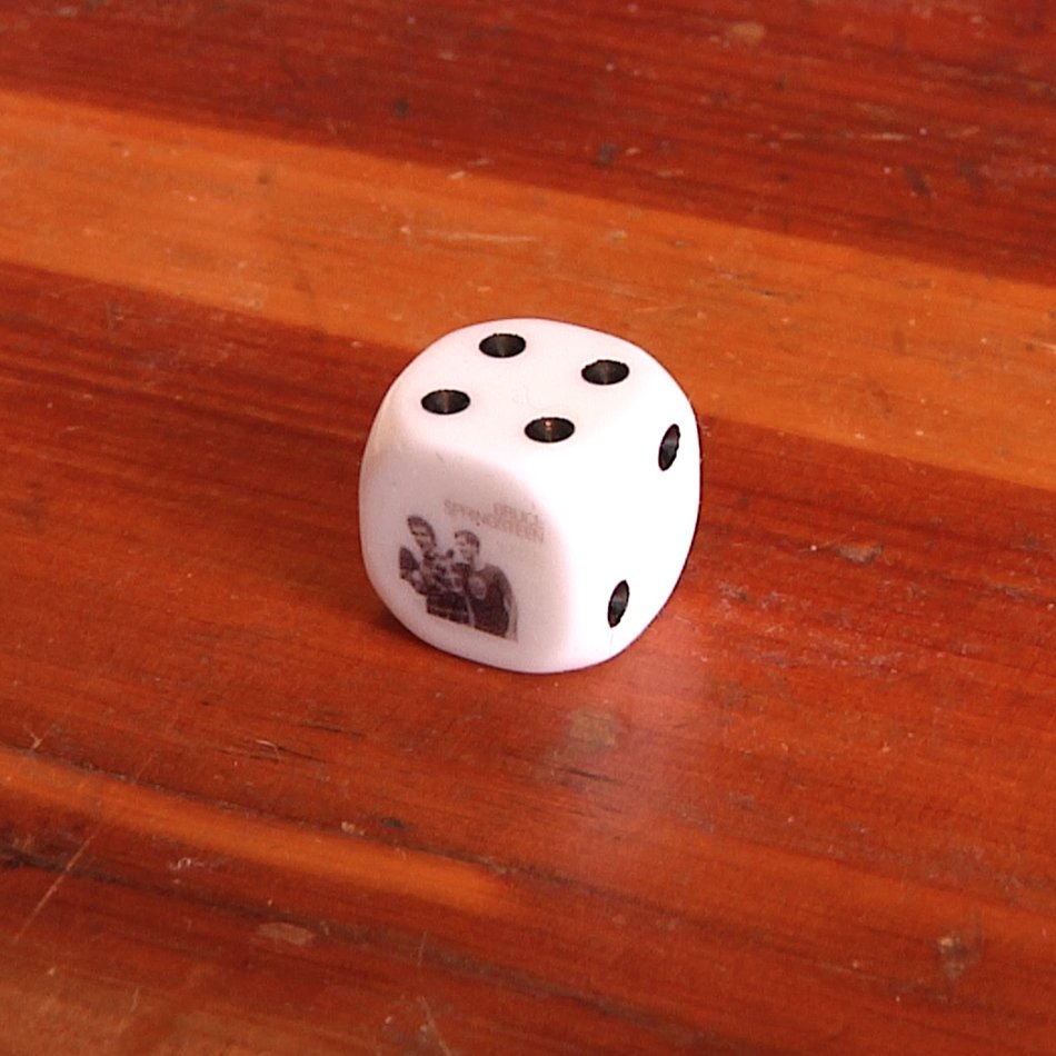 SpringsteenSOW's tweet image. Only $5 for an official Springsteen Song of the Week dice (or is it "die")? What a steal! etsy.com/listing/600967…