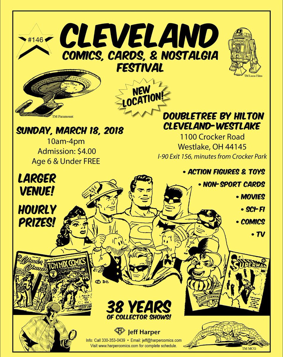 Neocomiccon's tweet photo. Our friend , Jeff Harper has a comic fest this Sunday.  Westlake by Crocker Park hope to see you there. https://t.co/BTtnzUcV8Y