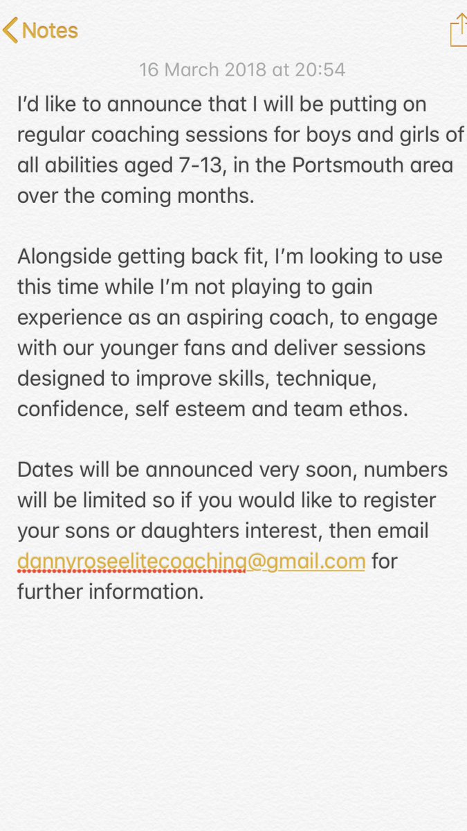 ⚽️⚽️ANNOUNCEMENT⚽️⚽️

dannyroseelitecoaching@gmail.com