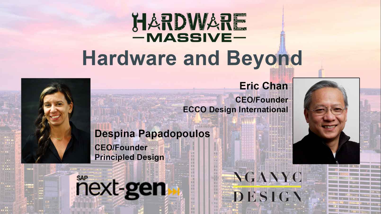 ECCO Design on Twitter: "Eric Chan will be speaking at Hardwarecon on Tuesday March at 6:00 PM along Despina Papadopoulos, CEO/founder of Principled Design. Don't forget to buy your ticket.