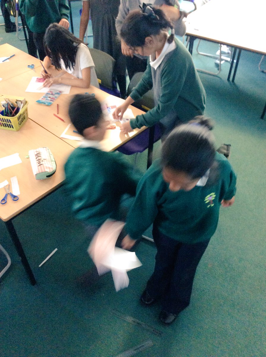 MissWHW's tweet photo. Having fun with science🤗The chn even made a helipad landing area using school rulers! #paperhelicopters @PennWoodSchool https://t.co/uXVOCHZEcM