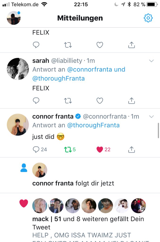 thoroughFranta's tweet photo. 03/16/2018 , Connor Franta followed me ! After almost two years , a legend , an artist and fantastic photographer turned my follow button blue ! I am so proud of Connor , he reached so much , for example having Common Culture products at UO and becoming a model ! THANK YOU CONNOR https://t.co/BBd2Xi7Ukh