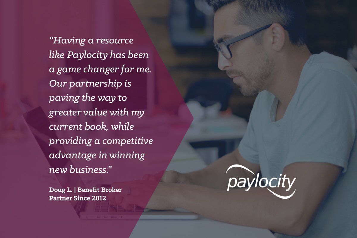Paylocity's tweet photo. Paylocity Partner Friday: When partnering with @Paylocity, you gain a valuable resource who understands the trends impacting your clients today, tomorrow, and well into the future! https://t.co/WgxesuBABm #PCTYPartner #PowerofPartnering https://t.co/jnQCIIixq4