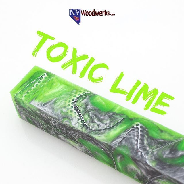 Resin_Werks's tweet photo. It was a tough decision, but I decided “Toxic Lime” was my favorite name for the new blanks. They’re available now on my website https://t.co/nOheOtHqon Thanks for all the great name suggestions!! #matrixblanks #penblanks #penturning #availablenow #nvwoodwerks https://t.co/F29qgdjvCW