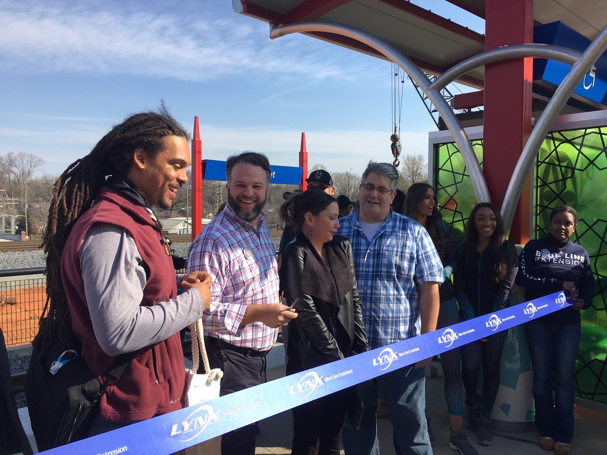 CrescentSocial's tweet photo. Fantastic day celebrating the #BlueLineExtension Grand Opening at @LiveNovelNoDa! If you haven't had a a chance to come by yet, we'll be here all night! #RideThatTrain https://t.co/hd52Y4yVXn