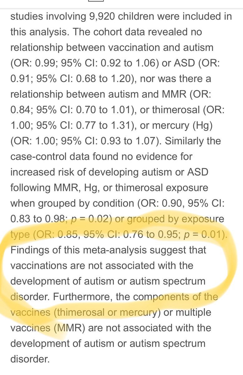KaminskiMed's tweet photo. MetaAnalysis of 10 studies involving more than 1.2 million children reaffirms that vaccines don’t cause autism; MMR shot may actually decrease risk #science #ProtectOurChildren #FridayBriefing https://t.co/wjl5ewa2ZP https://t.co/MfvUeMhVmG