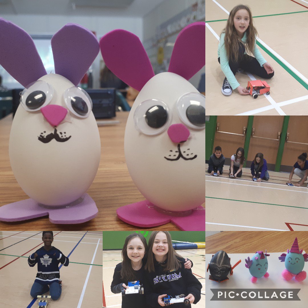 An "eggcellent" day in grade five.  Racing cars and creating Easter art. <a href="/NMR_school/">NMR_School</a>  #Creativity