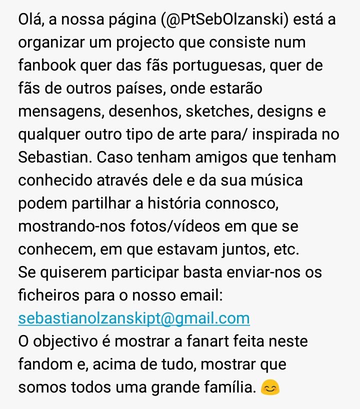 PTSebOlzanski's tweet photo. A nossa página está a organizar este projecto/fanbook. Esperemos que gostem da ideia e que participem! 😊😊 https://t.co/JAUEGiulqh