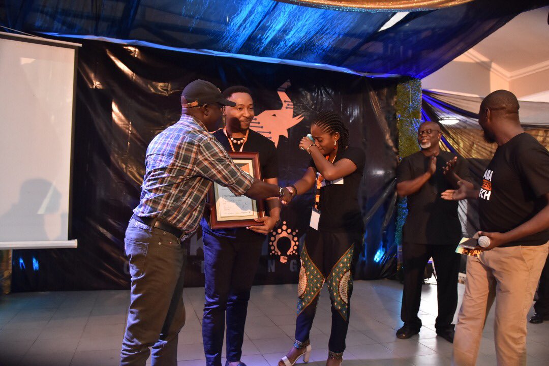 proudlymadeaba's tweet photo. Meet the proudly made in Aba Hackathon 2018 winners!!! - The Footwear Academy!

They will be given the grand prize of $50,000 by Ford foundation to support and grow their idea for Aba!🎖👏🏾👏🏾👏🏾👏🏾👏🏾👏🏾🙌🏾 https://t.co/6u42QO5zbP