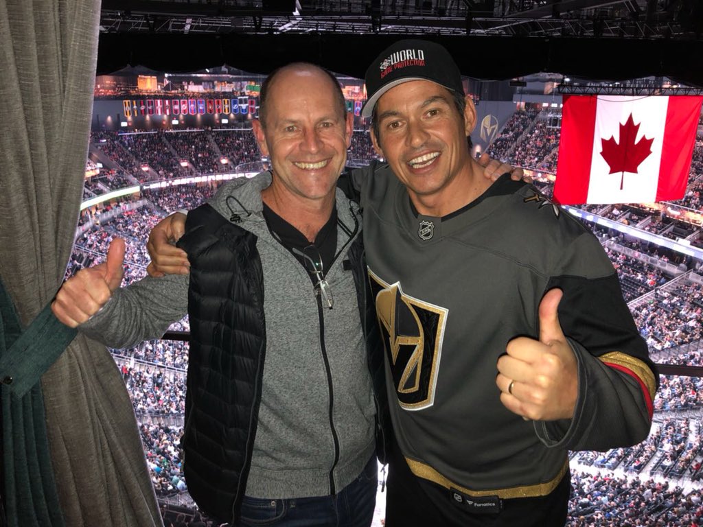 graemepowell's tweet photo. My first NHL game with a good friend, so I guess I’m now a @GoldenKnights fan. Some serious skills required to play this game, not to mention the beating you take when sandwiched between a player and the side wall. “Tough times don’t last, tough people do!” https://t.co/sqi2wVNu7c