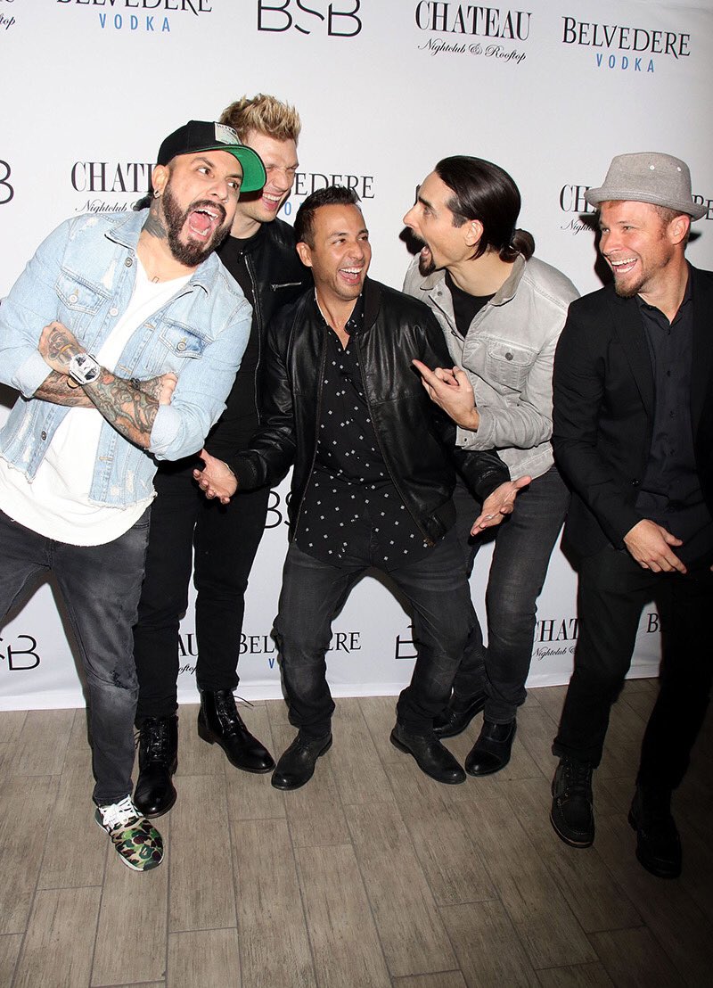 backstreetboys's tweet photo. Coming up on 25 years of laughin’ at each other 😂 Can you believe it? https://t.co/AodPQCXBRo