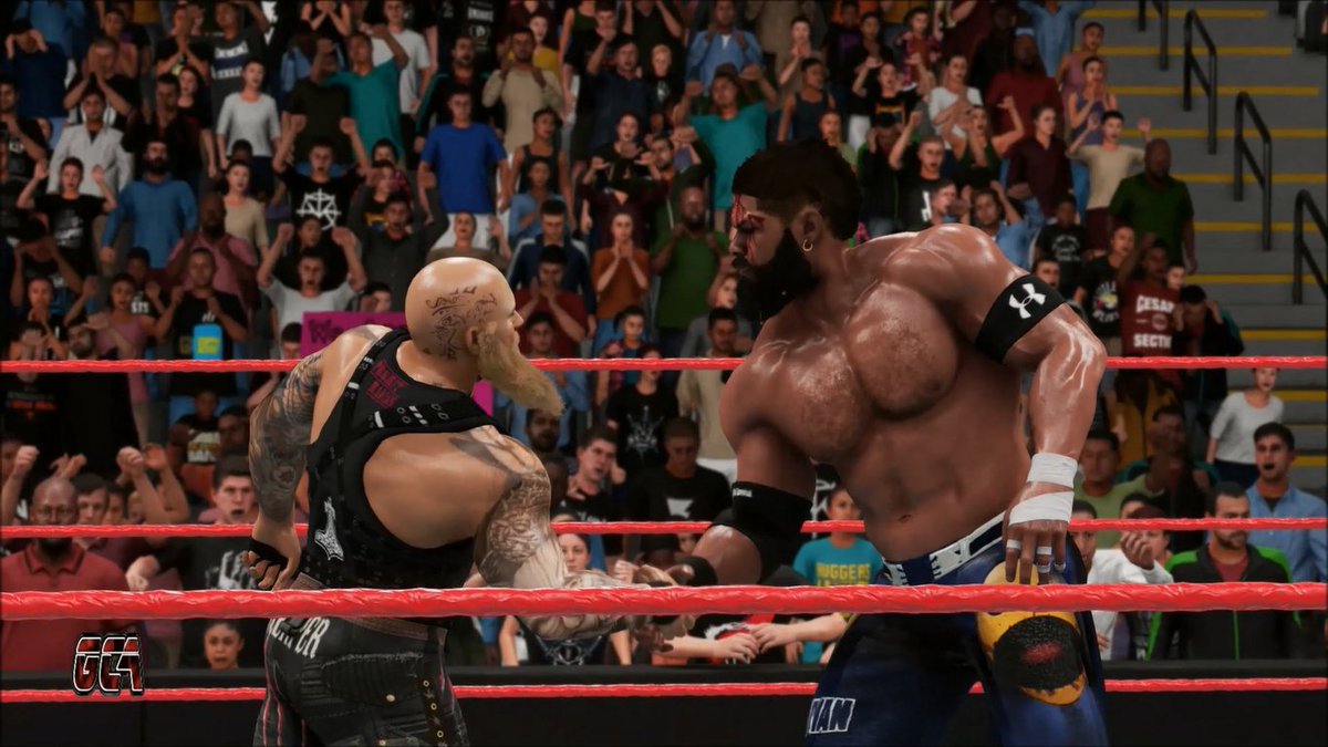 GCAWRESTLING2K's tweet photo. In last nights main event of #GCAWrestling, #PacmanJackson & #YuriTheReaper of #TheTribe defeated the team of the #GCA Global Champion, #HadeMercer and @VavienWhite in some #ExtremeRules action! Yuri builds more momentum towards Sunday! #GCAWrestleVerse #WWE2K18 #PS4 #Episode12 https://t.co/qEot2wiR7Y