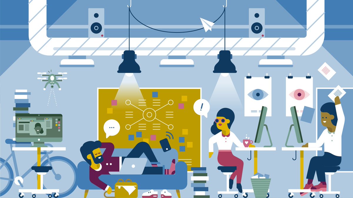 bijacksonms's tweet photo. Studies of how the brain works show that offices can only facilitate creative thinking if they offer spaces for both focused work and restorative activities, says furniture brand @Haworth @DeZeen https://t.co/1gmwdEkLIg https://t.co/FhSZ1tMuUP