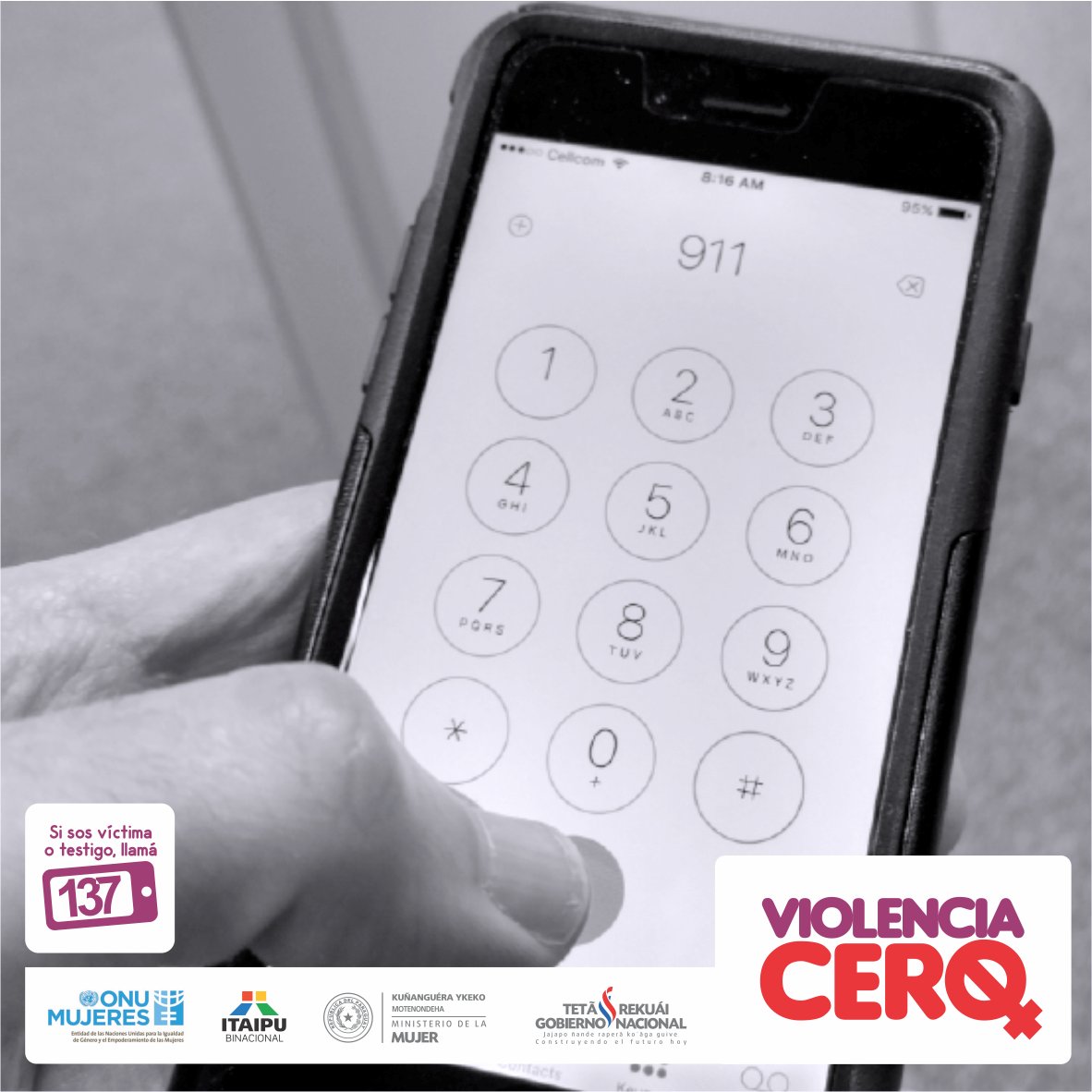 ViolenciaCeroPy's tweet photo. ☝🏽¿Sabías que si tu hermana, amiga, vecina es víctima de violencia podés  📞llamar o ir a denunciar ante la comisaria más cercana?
🔊¡Involucrate! ¡Podés salvar una vida! 

#ViolenciaCeroPy https://t.co/aBSRuBeeIx