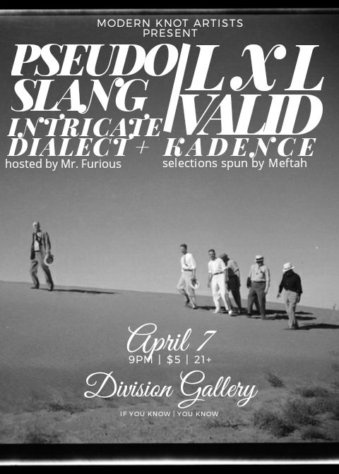 dabrye's tweet image. #THREETHREE guests @Kadence and Intricate Dialect (@idski) + @mcWarrenPeace, @pseudoslang, @Valid313 at #Divisiongallery, Detroit soon