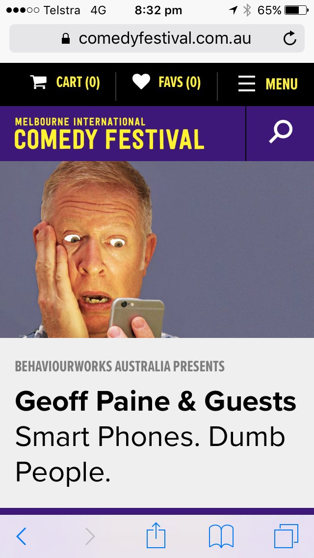 Here’s another reminder to all those Clive Gibbons fans in Melbourne that his alter ego the super intelligent and very funny @geoffpaine has written and will perform this show for One Night Only on April 9 ! See you there! Book online now! #neighbours #melbcomedyfestival