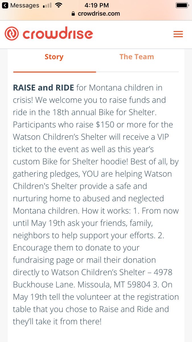 missteen_bigsky's tweet photo. Please let me know if you’re interested in attending/biking with me in the Bike for Shelter for Watson’s Children Shelter https://t.co/pPx5a1MsQr