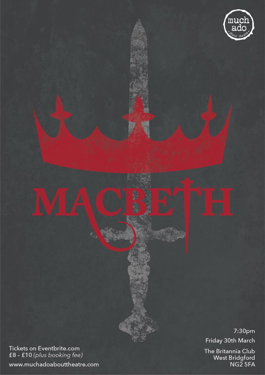Alex_Doddy's tweet image. #FF The wonderful @maa_theatre crew from Macbeth! Check us out on the 30th of March in Nottingham! @Emsjh1Emsjh @PRadfordActor @SylviaRobson @ChloeCrump @KonradSOfficial @Jimbo_Parnham #theatre #Nottingham muchadoabouttheatre.com/buy-tickets