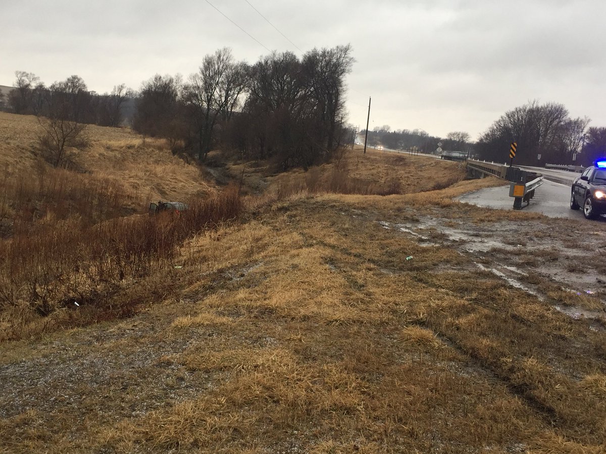 NSP_TroopA's tweet photo. Troopers are out with a vehicle that slid off the roadway on Highway 30 near County Road P30 in Washington County. #NSP37 https://t.co/u42pEHSVHp