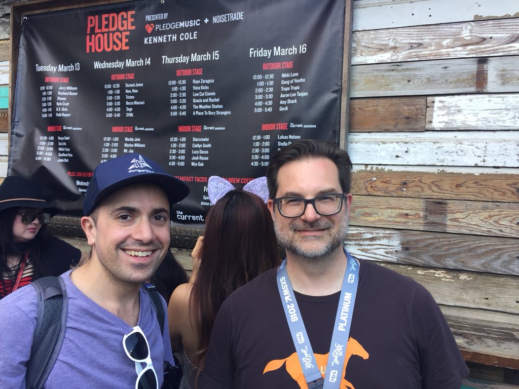 jmcgnn's tweet photo. The #pledgehouse has been one amazing party this week @SXSW with 40 bands over 4 days of awesome - organized by David (@stpmpls) and Chris @anhedoniamoon) - a band booking tag team extraordinaire with @TheCurrent @PledgeMusic @NoiseTrade #CatEarsNotIncluded https://t.co/GbkjUZpK9a