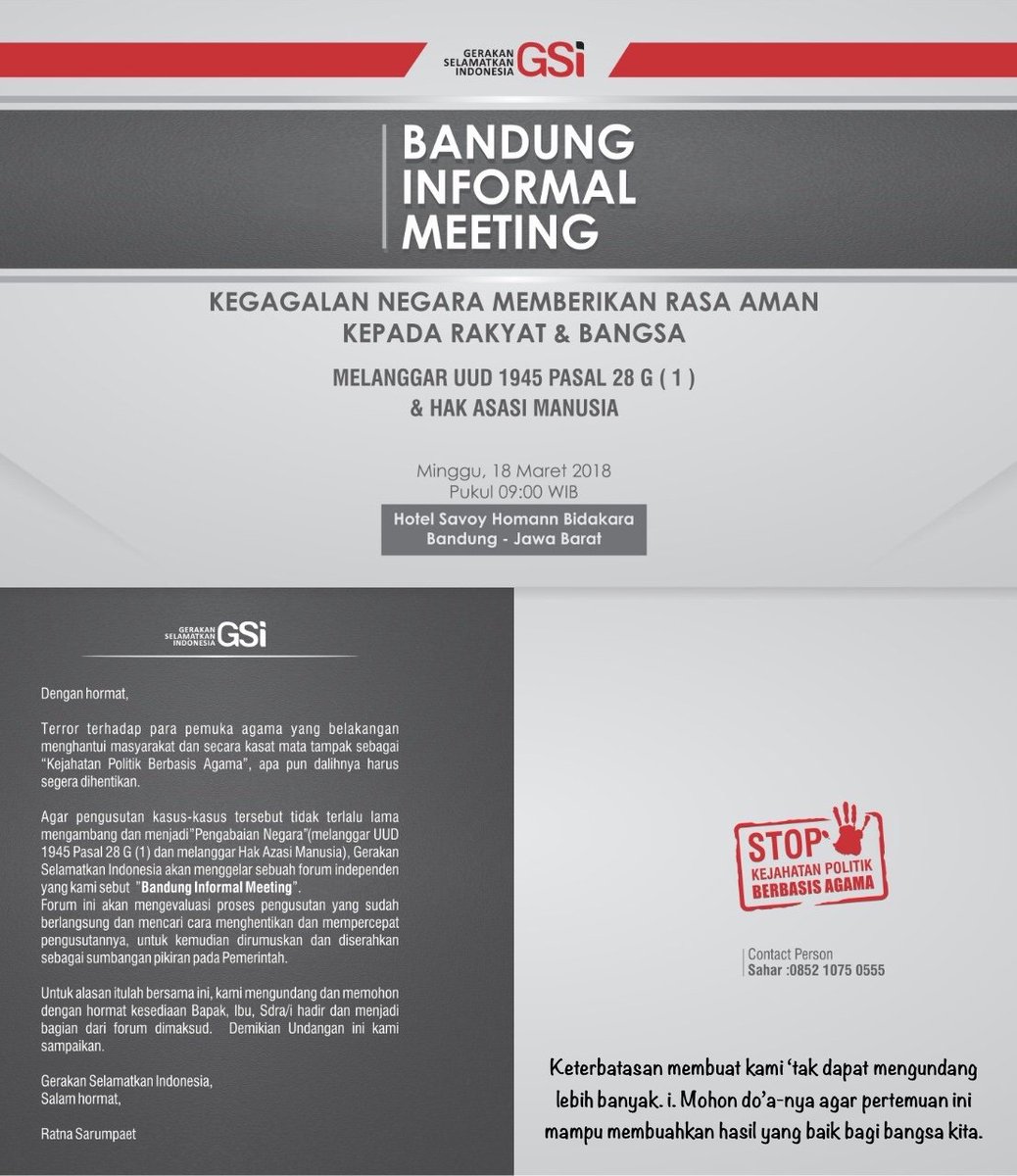 Hak Azasi bukanlah sesuatu yang diberikan orang kepadamu, 
melainkan apa yang TIDAK BOLEH DIRENGGUT oleh siapa pun darimu. 

Ratna Sarumpaet.