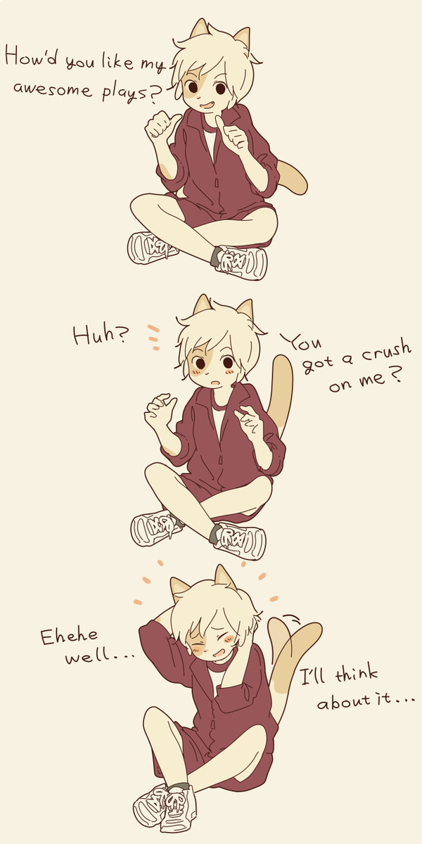 Cat school girl playing basketball:) 