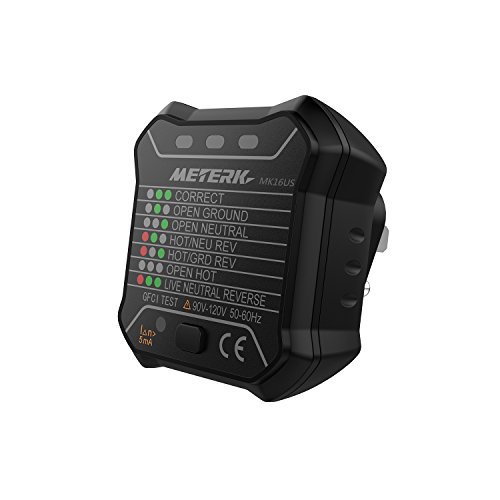 pieceofshirt's tweet image. Meterk GFCI Electric Socket Tester Automatic Neutral Live Earth Wire Testing Circuit Polarity Detector Wall Plug Breaker Finder Electric Leakage Test amazon.com/dp/B07645JVWY/…  #Meterk