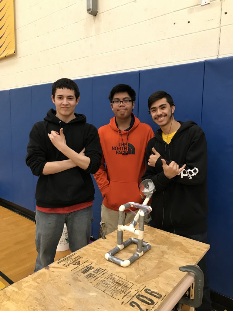 kouwenga's tweet photo. Congratulations to our big winners today.   Our students did a great job with their catapults.  Thank you @Lowes for supporting our dream. https://t.co/5dbP9K4Cn3