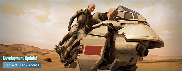 EdenStarGame's tweet photo. This week’s update is now up! More info on Makeshift weapons and Vehicles this week - speedy bikes FTW! #EdenStarGame https://t.co/kTqX481koA #WeArePioneers https://t.co/O3GlpjCL5C