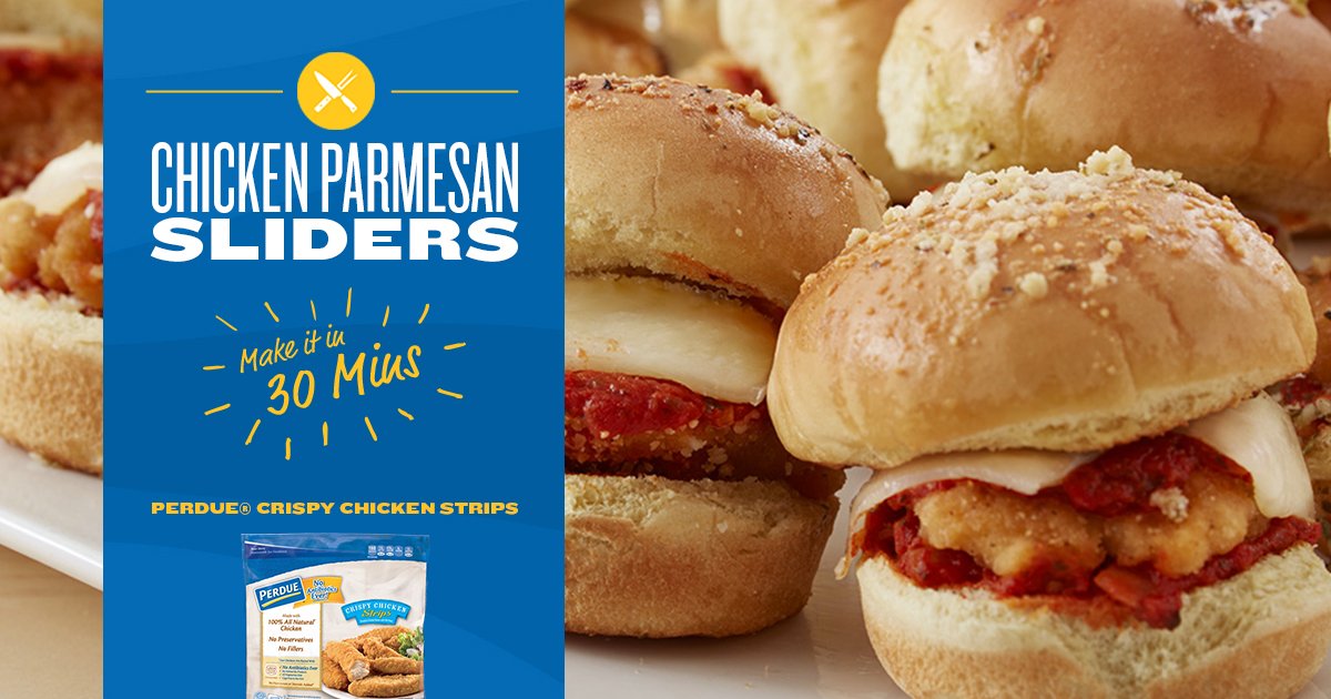 wistylist's tweet photo. @Perduechicken Parmesan tastes even better on sliders! Don’t believe it? Try this recipe and find out for yourselves! #PerdueCrew @Promotion - https://t.co/vWzeVH3BHv https://t.co/nIwFbsG1i9