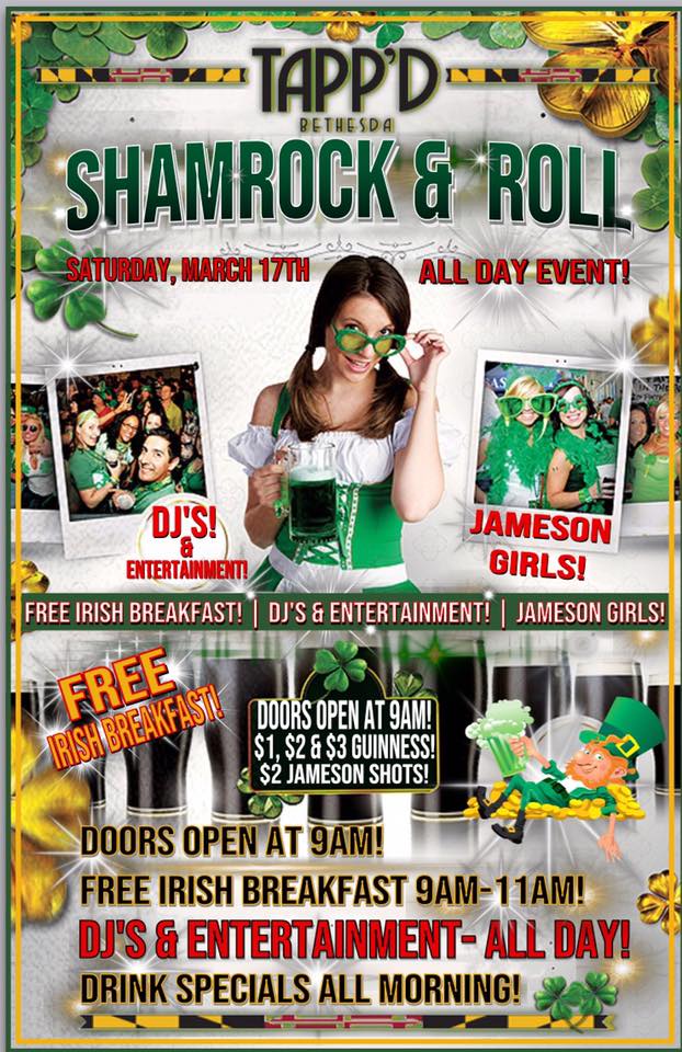 PartyMocoMD's tweet photo. #stpattysday #tappd #bethesda #partymoco https://t.co/6NJL2ZkpOs https://t.co/5tcJUvNCVh