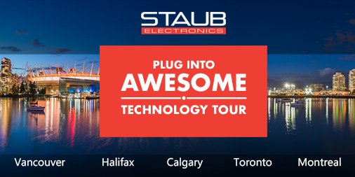 staubelectronic's tweet photo. If you install, design, recommend, service or sell residential or commercial technology, then this is the event for you! Register now to reserve your spot! https://t.co/6H3PM9bzhB #plugintoawesome
@SevertsonScreen @Atlona @Lutron @SureCall @urc_control @yalelocks @ZeeVeeInc https://t.co/qB66Blf6oK