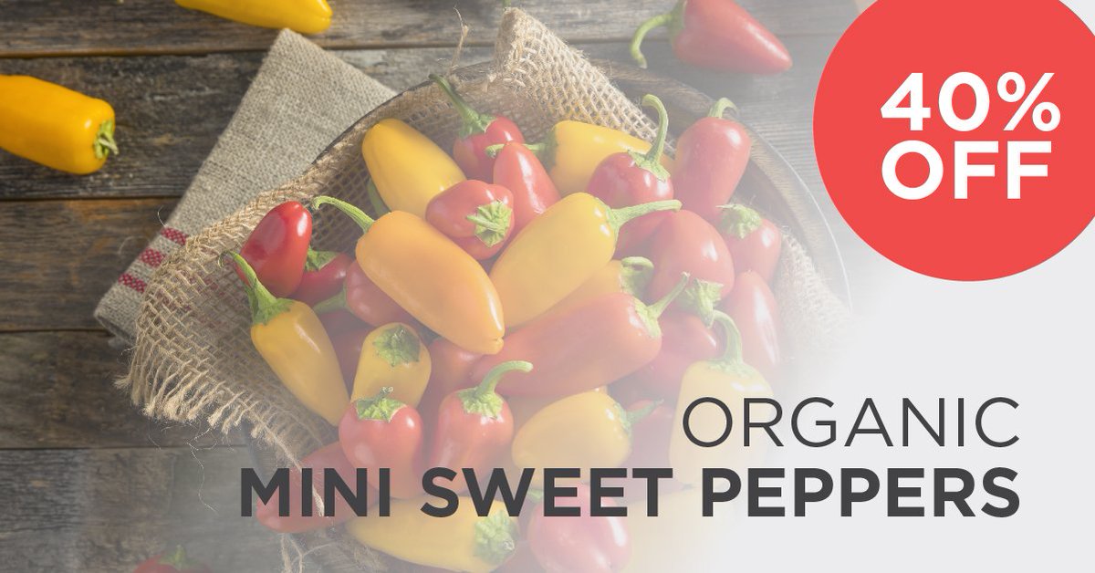 spuddelivers's tweet photo. Did you know that peppers can have more vitamin C than oranges?! Get mini peppers on flash sale now ➡ https://t.co/F92sHhdqeY https://t.co/f1V56J1Ofk