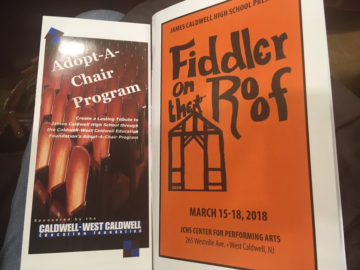cwcedfound's tweet photo. The CWCEF is proud to support the arts at JCHS. Break a leg to all the Fiddler performers. L'chaim!! https://t.co/bDuGuzQM1J