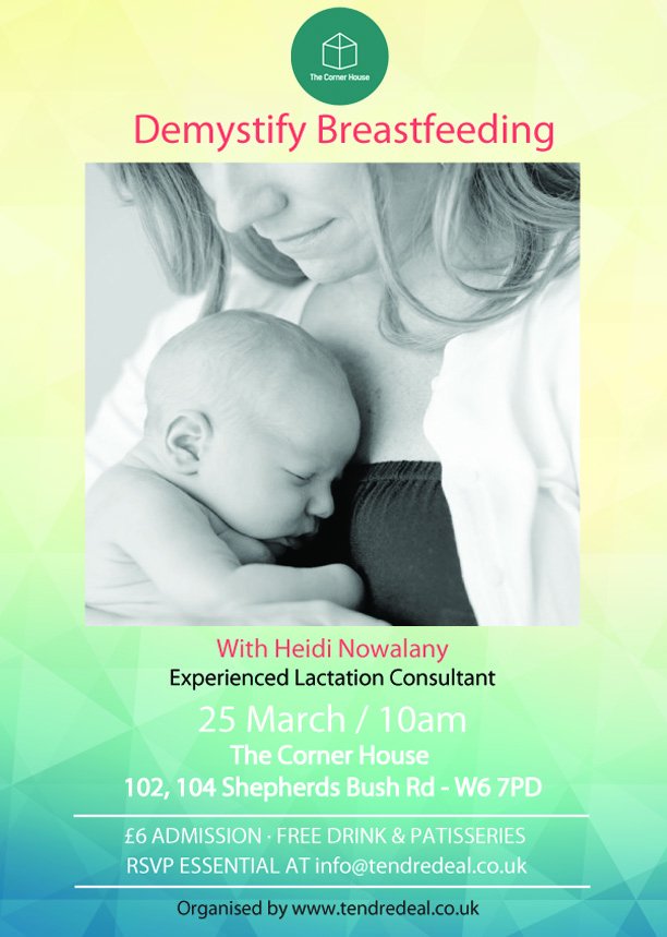 Hi @BreastfeedingM We are so happy to get Heidi Nowalany from The Milk Practice as our guest speaker on March 25th at the corner house Brook Green. Join us too! #breastfeeding #BreastfeedingMom