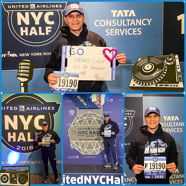 JavierPotes's tweet photo. We are ready to “Run NYC” this weekend and spread love the Brooklyn way. #UnitedNYCHalf #getouttorun #my9plus1journey #nyrr #pptc #2018nycmarathonherewecome #brooklynrunner #iamarunner #medalchaser #latinosrun https://t.co/L1HoH9teND