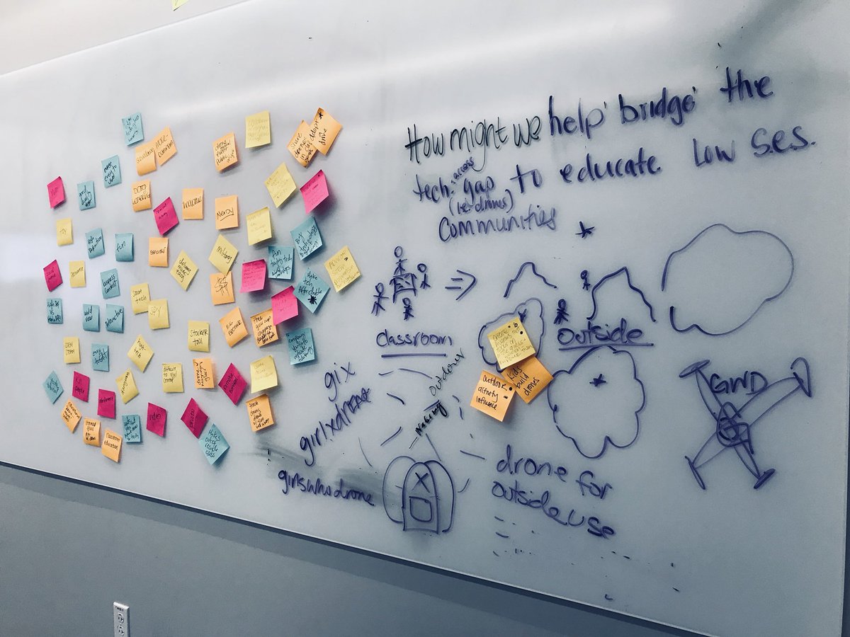 joajacobo's tweet photo. How to use #drones to empower girls of color? A bit of #designthinking at the @krocschool #techonpurpose https://t.co/FDQGzDRjVA