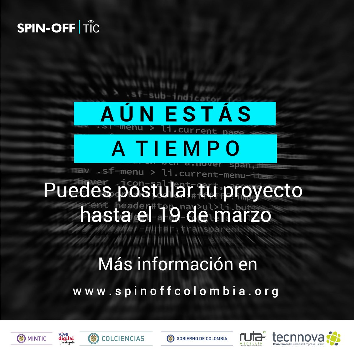 Transforma_Dig's tweet photo. ¡Aún tienes tiempo! Hasta el 19 de marzo las universidades también pueden promover sus iniciativas en la convocatoria #SpinOffTIC. Conoce más de la convocatoria en: https://t.co/ElTmiGcUMn https://t.co/9uCMBvB3N7