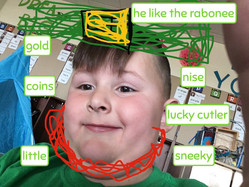 MsMitchell04's tweet photo. @Seesaw made today so much fun! Sight word bingo and Selfie Leprechaunโs for the win! #iteachk #kindergartenteacher #kindergarten #seesaw #rcpssuccess https://t.co/ZWuSJtK6gd