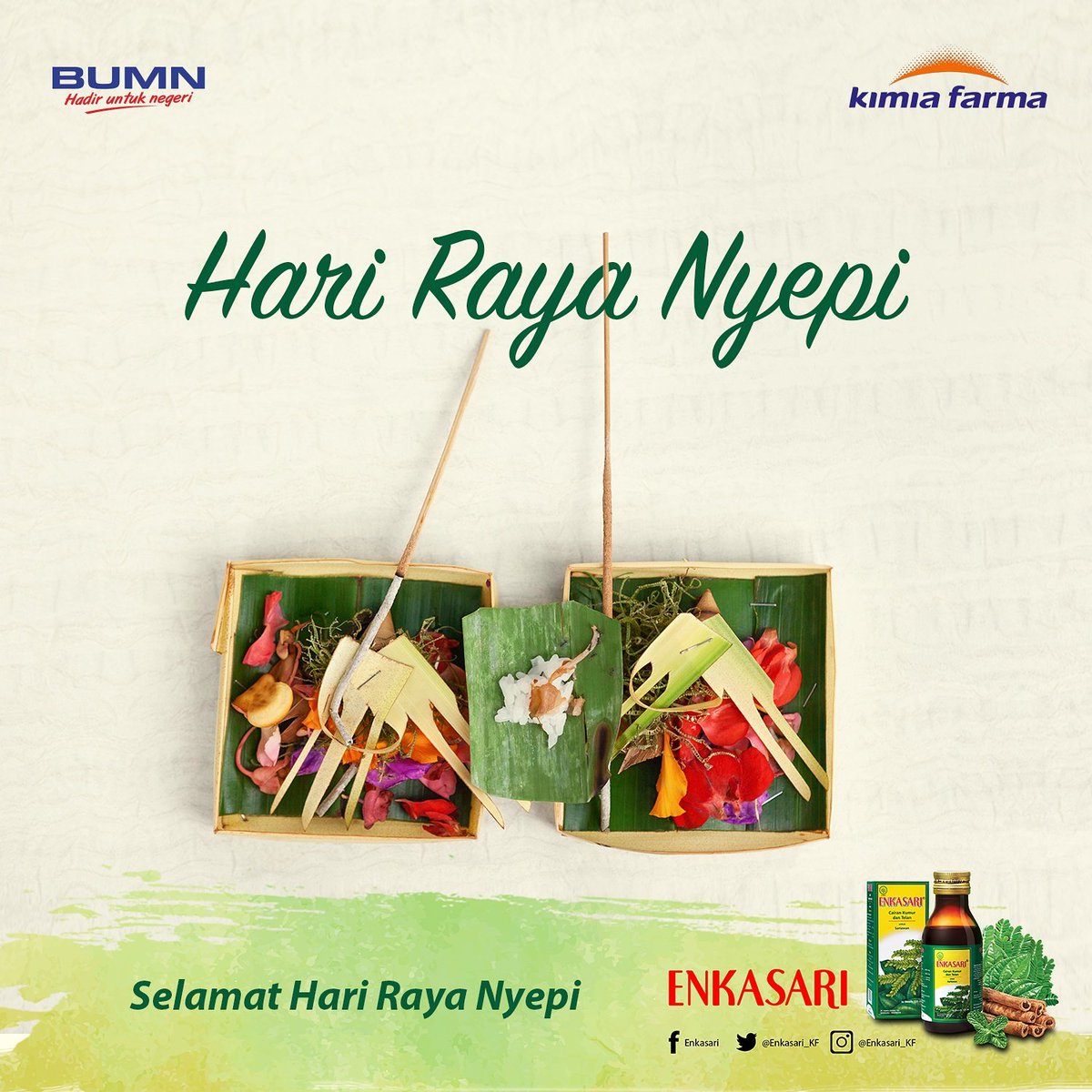 Selamat Hari Raya Nyepi. Dalam kesunyian, kau kan dapati makna kehidupan. Dalam kesepian kau kan rasakan kehadiran-Nya. 

#MulutSehat #Enkasari #harirayanyepi #harirayanyepi2018 #nyepi2018