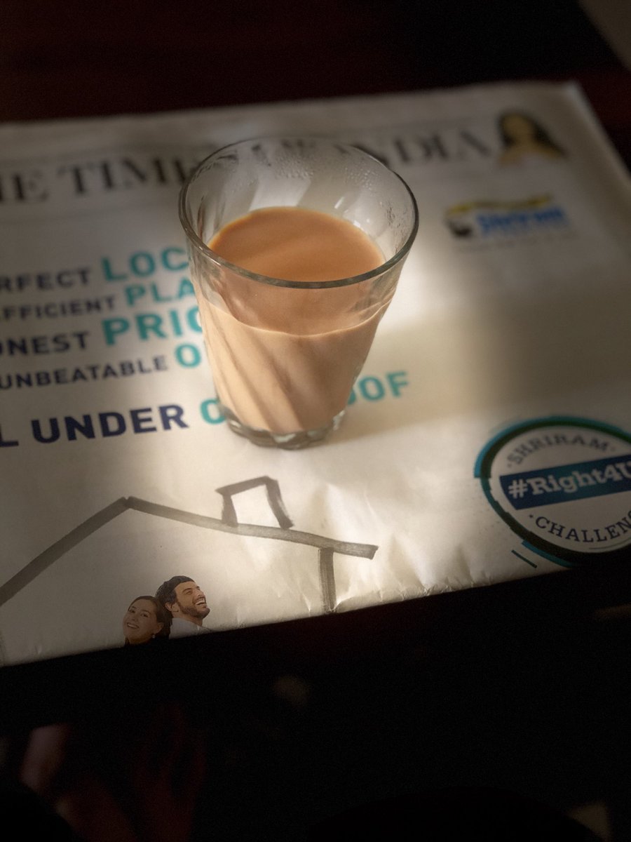 chand_shanu's tweet photo. Where thereโs tea, thereโs hope๐
#SaturdayMorning #tea with #timesofindia #loveforphotography #smallthingsbigjoy #smileforawhile https://t.co/DlFLHlIEMD