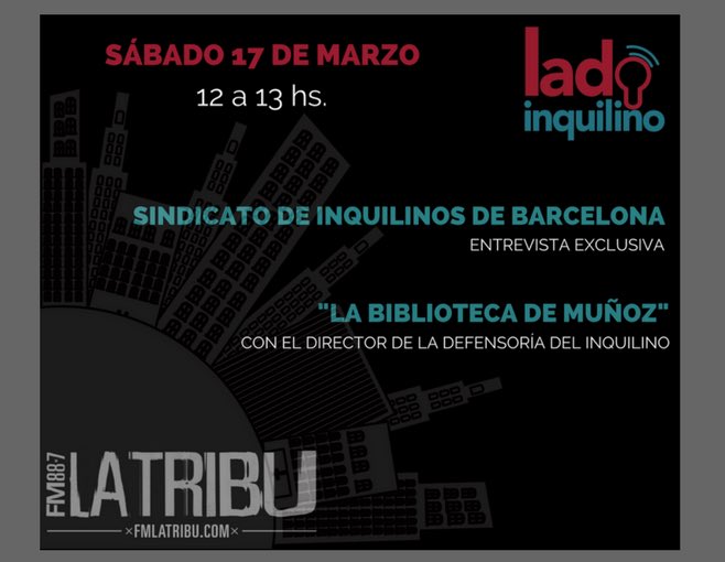 eva_novick's tweet photo. Mañana a las 12 hs sintonizá Lado Inquilino por @fmlatribu, el único programa hecho por y para inquilinos con toda la información sobre alquileres. #PenuriasParaAlquilar https://t.co/gIFBAPFAw7